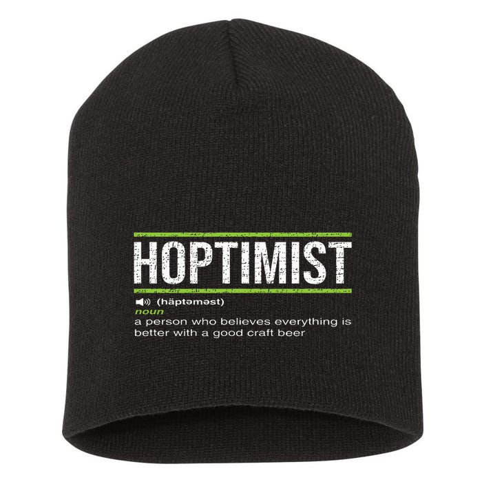 Hoptimist Definition Craft Beer Short Acrylic Beanie