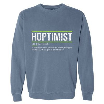 Hoptimist Definition Craft Beer Garment-Dyed Sweatshirt