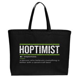 Hoptimist Definition Craft Beer Cotton Canvas Jumbo Tote