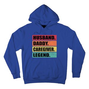 Husband Daddy Caregiver Legend Retro Fathers Day Gift Hoodie