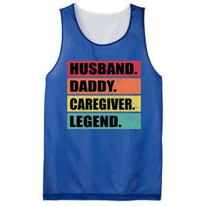 Husband Daddy Caregiver Legend Retro Fathers Day Gift Mesh Reversible Basketball Jersey Tank