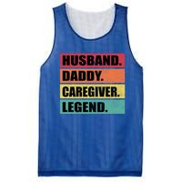 Husband Daddy Caregiver Legend Retro Fathers Day Gift Mesh Reversible Basketball Jersey Tank