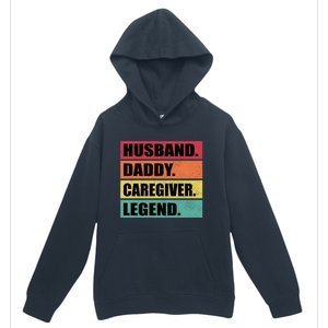 Husband Daddy Caregiver Legend Retro Fathers Day Gift Urban Pullover Hoodie