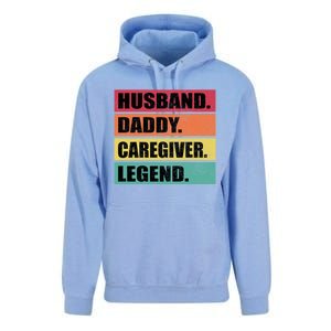 Husband Daddy Caregiver Legend Retro Fathers Day Gift Unisex Surf Hoodie