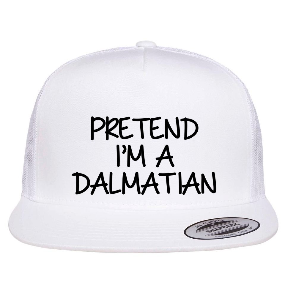 Halloween Dalmatian Costume Flat Bill Trucker Hat