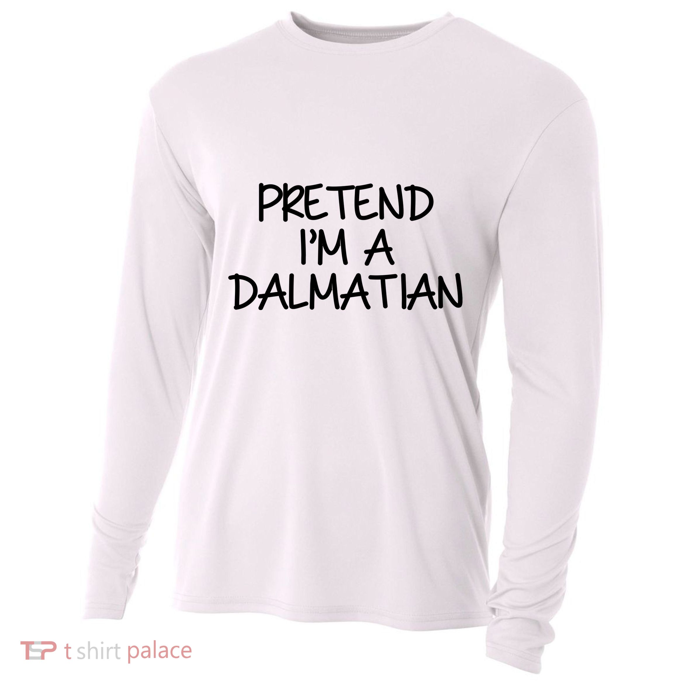 Halloween Dalmatian Costume Cooling Performance Long Sleeve Crew