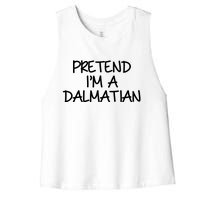 Halloween Dalmatian Costume Women's Racerback Cropped Tank