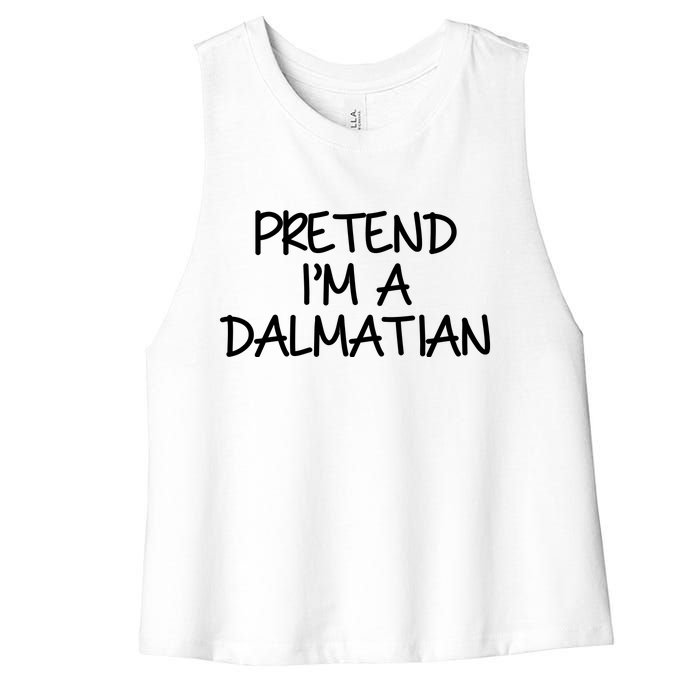 Halloween Dalmatian Costume Women's Racerback Cropped Tank