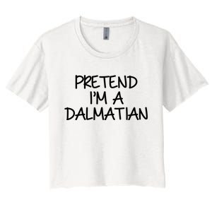 Halloween Dalmatian Costume Women's Crop Top Tee