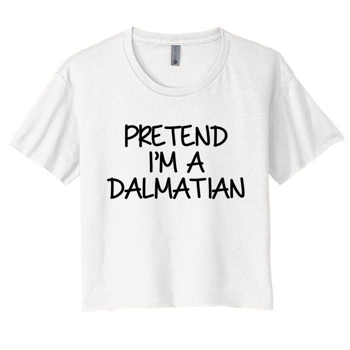 Halloween Dalmatian Costume Women's Crop Top Tee