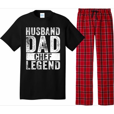 Husband Dad Chef Legend Cooking Fathers Day Distressed Gift Pajama Set