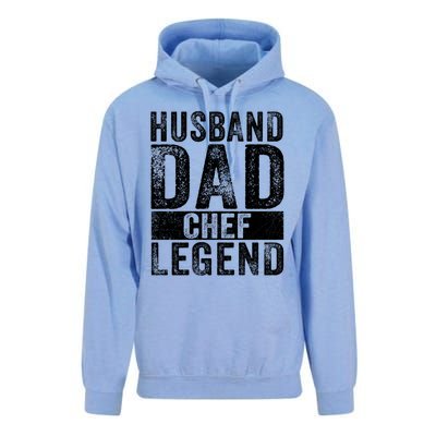 Husband Dad Chef Legend Cooking Fathers Day Distressed Gift Unisex Surf Hoodie