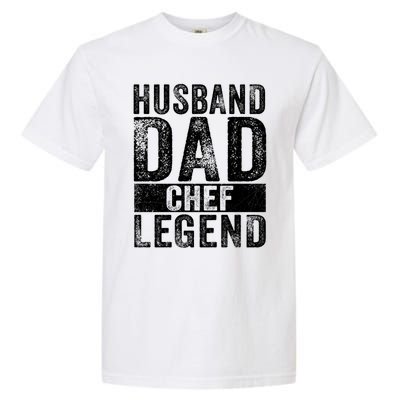 Husband Dad Chef Legend Cooking Fathers Day Distressed Gift Garment-Dyed Heavyweight T-Shirt