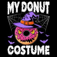 Halloween Donut Costume Donut Witch My Donut Costume Flexfit Unipanel Trucker Cap