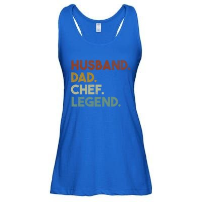 Husband Dad Chef Legend Vintage Cook Dad Gift Ladies Essential Flowy Tank