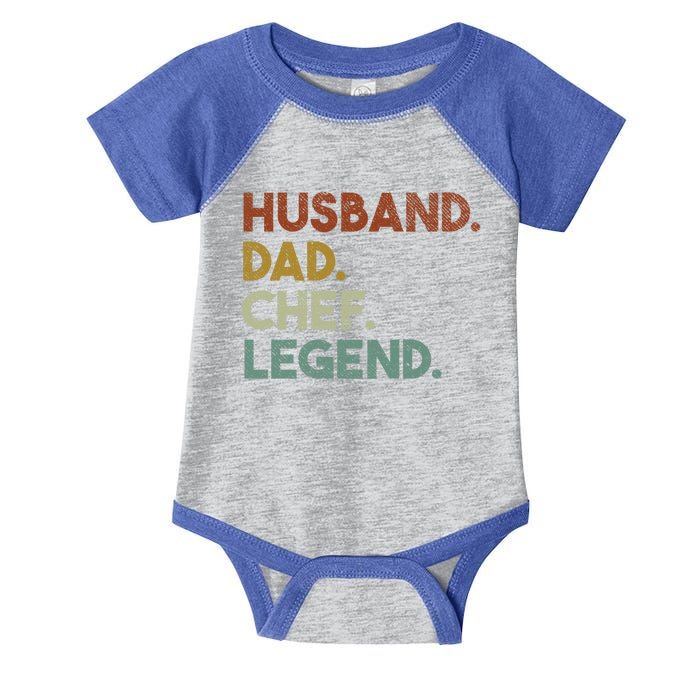 Husband Dad Chef Legend Vintage Cook Dad Gift Infant Baby Jersey Bodysuit