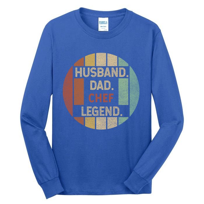 Husband Dad Chef Legend Vintage Fathers Day Gift Tall Long Sleeve T-Shirt