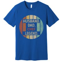 Husband Dad Chef Legend Vintage Fathers Day Gift Premium T-Shirt