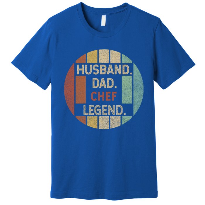 Husband Dad Chef Legend Vintage Fathers Day Gift Premium T-Shirt