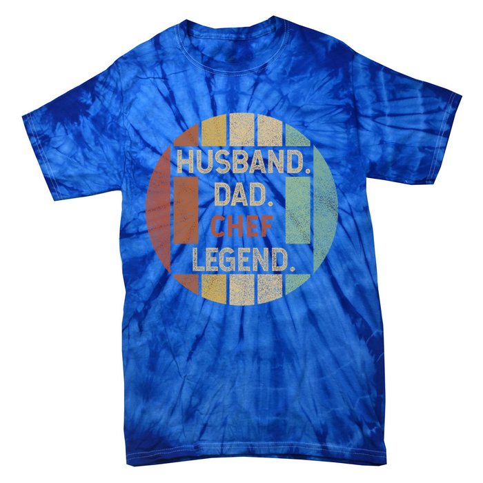 Husband Dad Chef Legend Vintage Fathers Day Gift Tie-Dye T-Shirt