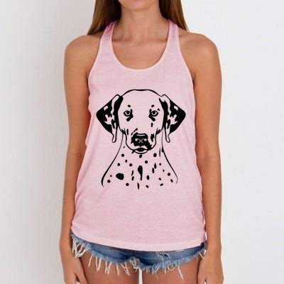 Halloween Dalmatian Costume Dog Lovers Funny Gift Women's Knotted Racerback Tank