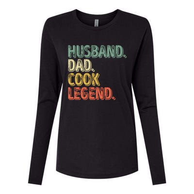 Husband Dad Cook Legend Cool Gift Funny Fathers Day Gift Womens Cotton Relaxed Long Sleeve T-Shirt