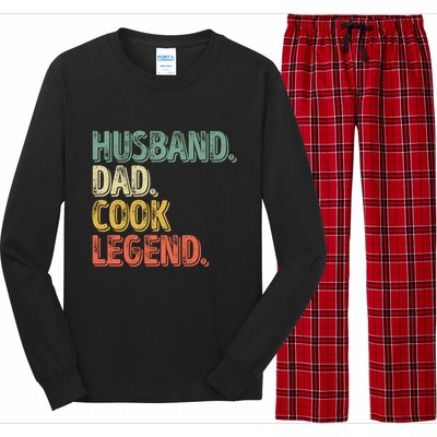 Husband Dad Cook Legend Cool Gift Funny Fathers Day Gift Long Sleeve Pajama Set