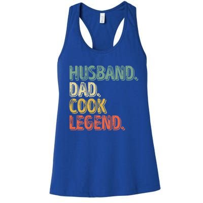 Husband Dad Cook Legend Cool Gift Funny Fathers Day Gift Women's Racerback Tank