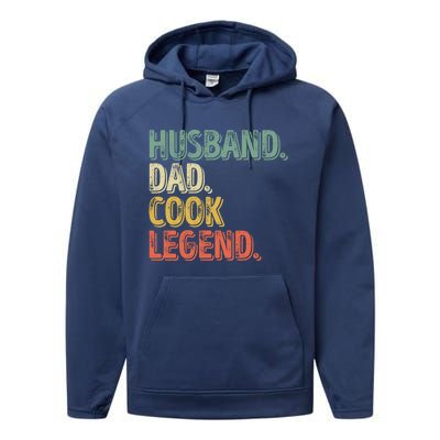 Husband Dad Cook Legend Cool Gift Funny Fathers Day Gift Performance Fleece Hoodie