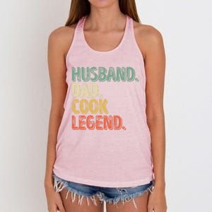 Husband Dad Cook Legend Cool Gift Funny Fathers Day Gift Women's Knotted Racerback Tank