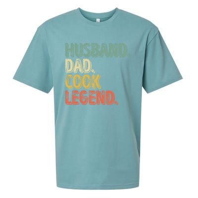 Husband Dad Cook Legend Cool Gift Funny Fathers Day Gift Sueded Cloud Jersey T-Shirt