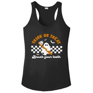 Halloween Dentist Cute Ghost Trick Or Treat Brush Your Teeth Meaningful Gift Ladies PosiCharge Competitor Racerback Tank