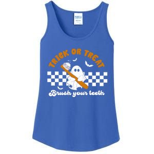 Halloween Dentist Cute Ghost Trick Or Treat Brush Your Teeth Meaningful Gift Ladies Essential Tank