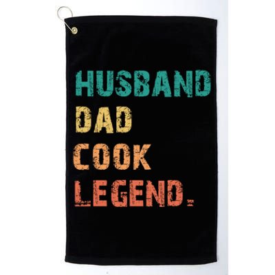 Husband Dad Cook Legend Vintage Retro Best Papa Cool Gift Platinum Collection Golf Towel