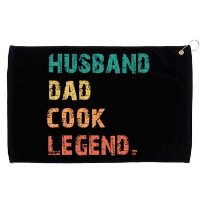 Husband Dad Cook Legend Vintage Retro Best Papa Cool Gift Grommeted Golf Towel