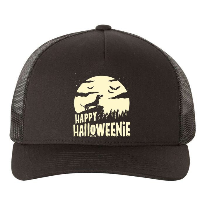 Halloween Dachshund Costume Dog Weiner Dog Moon Halloweenie Yupoong Adult 5-Panel Trucker Hat