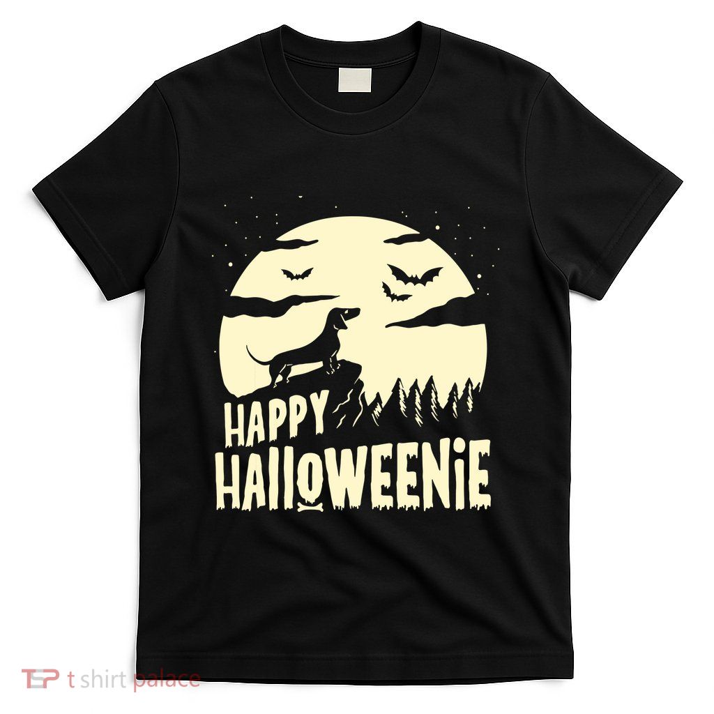 Halloween Dachshund Costume Dog Weiner Dog Moon Halloweenie T-Shirt