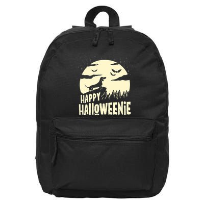 Halloween Dachshund Costume Dog Weiner Dog Moon Halloweenie 16 in Basic Backpack