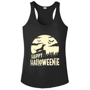 Halloween Dachshund Costume Dog Weiner Dog Moon Halloweenie Ladies PosiCharge Competitor Racerback Tank