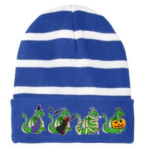 Halloween Dragon Costume Witch Vampire Mummy Pumpkin Jack Gift Striped Beanie with Solid Band