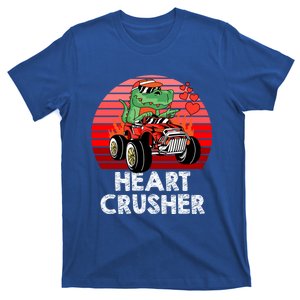 Heart Dinosaur Crusher Valentines Day Tmeaningful Giftrex Riding Car Gift T-Shirt