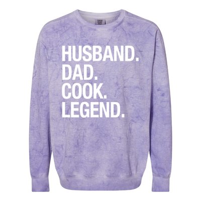 Husband Dad Cook Legend Cute Gift Colorblast Crewneck Sweatshirt