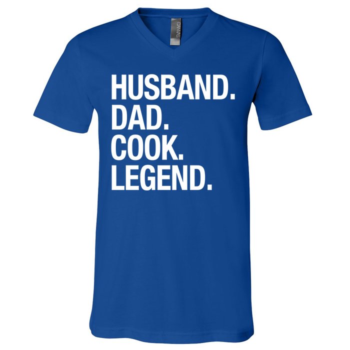 Husband Dad Cook Legend Cute Gift V-Neck T-Shirt