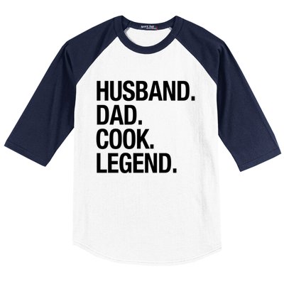 Husband Dad Cook Legend Cute Gift Baseball Sleeve Shirt