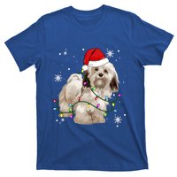 Havanese Dog Christmas Light Christmas Dog Santa Hat Lover Cute Gift T-Shirt