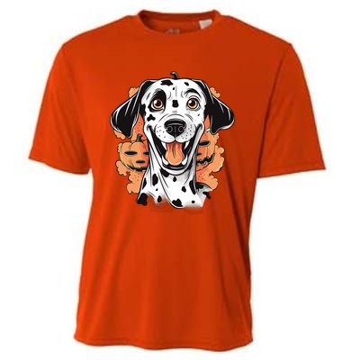 Halloween Dog Costume Design Scary Dalmatian Meaningful Gift Cooling Performance Crew T-Shirt