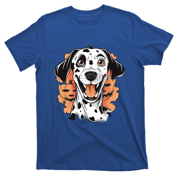 Halloween Dog Costume Design Scary Dalmatian Meaningful Gift T-Shirt