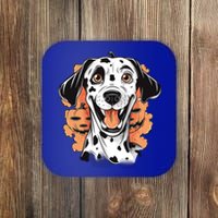 Halloween Dog Costume Design Scary Dalmatian Meaningful Gift Coaster