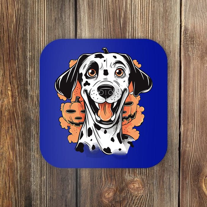 Halloween Dog Costume Design Scary Dalmatian Meaningful Gift Coaster