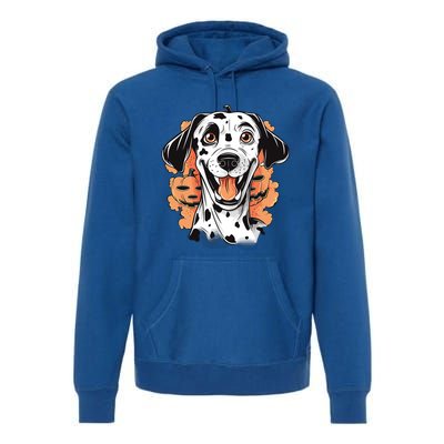 Halloween Dog Costume Design Scary Dalmatian Meaningful Gift Premium Hoodie